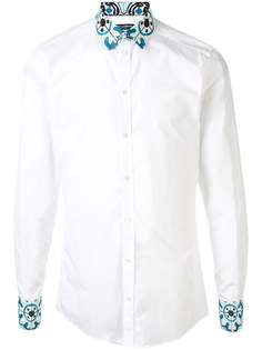 Dolce & Gabbana рубашка Gold-fit с принтом Maiolica