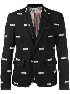 Thom Browne спортивный блейзер с вышивкой