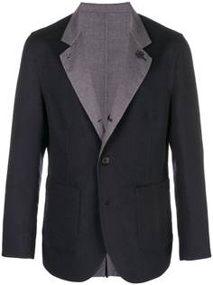 Brunello Cucinelli блейзер с контрастным воротником