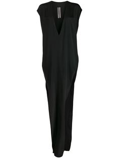 Rick Owens длинное платье с вырезами