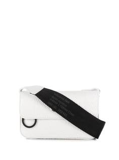 Off-White сумка на плечо с жатым эффектом и логотипом