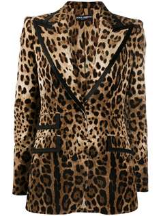 Dolce & Gabbana блейзер с леопардовым узором