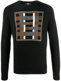 Fendi джемпер с геометричным принтом