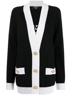 Balmain кардиган вязки интарсия с логотипом