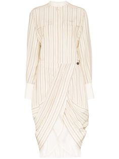 Chloé платье в тонкую полоску с запахом