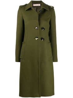 Marni однобортное трикотажное пальто