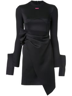 Off-White короткое платье из джерси с запахом