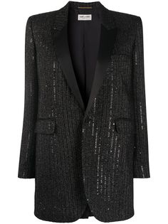 Saint Laurent жакет с пайетками