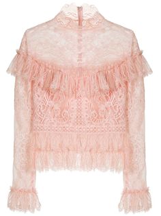 Zuhair Murad кружевная блузка с оборками