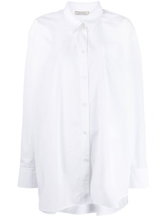 Nina Ricci рубашка оверсайз с вышитым логотипом