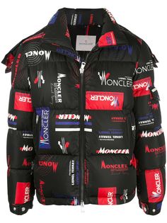Moncler пуховик с логотипом