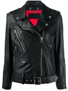 Golden Goose байкерская куртка с поясом