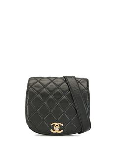Chanel Pre-Owned стеганая поясная сумка 1990-х годов с логотипом CC
