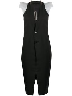 Rick Owens пальто с контрастными рукавами