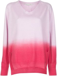 Stella McCartney джемпер с V-образным вырезом и эффектом деграде
