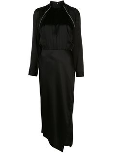 Michelle Mason декорированное платье с высоким воротником