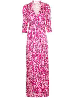 DVF Diane von Furstenberg платье с V-образным вырезом и принтом
