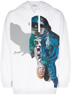 Valentino худи с кулиской и принтом Spaceman