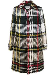 LANVIN однобортное пальто в клетку