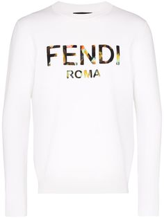 Fendi толстовка с логотипом Roma