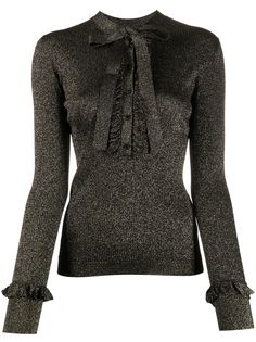 Dolce & Gabbana трикотажный топ с эффектом металлик