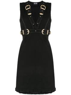 Versace Jeans Couture джинсовое платье мини с пряжками
