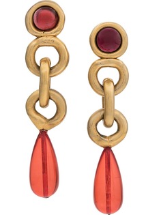 Chanel Pre-Owned серьги Gripoix 1990-х годов со стеклом