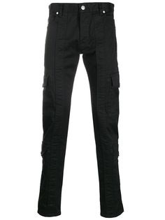Balmain брюки скинни с карманами карго
