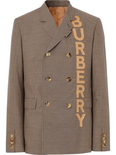 Burberry пиджак строгого кроя с логотипом