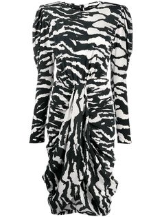 Isabel Marant платье Frera с зебровым принтом