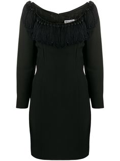 Moschino Pre-Owned приталенное платье 1990-х годов с кисточками