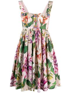 Dolce & Gabbana короткое платье с цветочным принтом