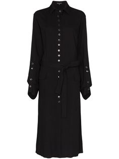 Ann Demeulemeester платье-рубашка миди с поясом