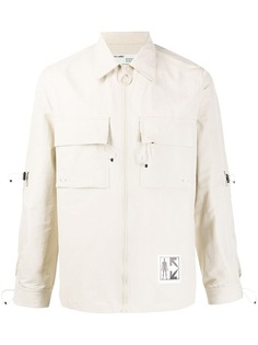 Off-White рубашка на молнии с принтом