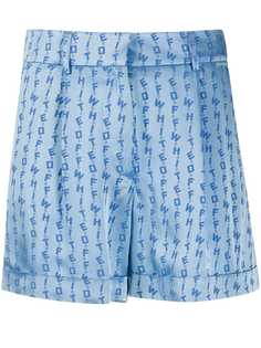Off-White жаккардовые шорты с логотипом
