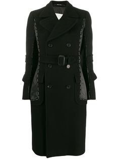 Maison Margiela двубортное пальто с декоративной строчкой