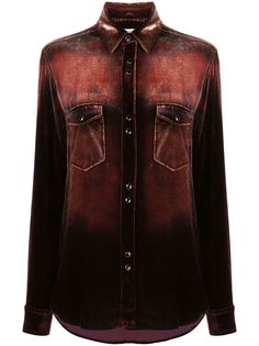 Saint Laurent бархатная рубашка