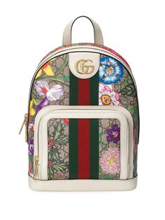 Gucci рюкзак с принтом Flora и узором GG