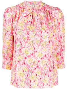 Marni блузка с цветочным принтом