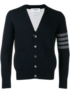 Thom Browne кардиган вязки интарсия с V-образным вырезом