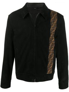 Fendi куртка на молнии с логотипом FF