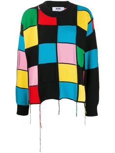 MSGM свитер в технике пэчворк