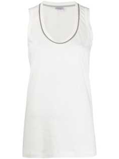 Brunello Cucinelli топ без рукавов с бисером