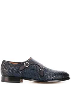 Santoni плетеные туфли монки