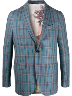 Etro однобортный пиджак в клетку