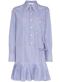 Chloé поплиновое платье в тонкую полоску