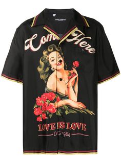 Dolce & Gabbana рубашка с принтом Pin-Up
