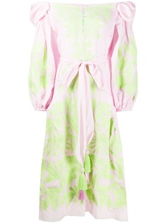 Yuliya Magdych платье Olive с цветочной вышивкой