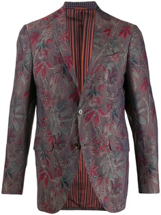 Etro пиджак с длинными рукавами и цветочным узором