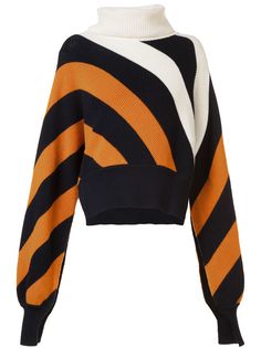 Monse полосатый джемпер с высокой горловиной